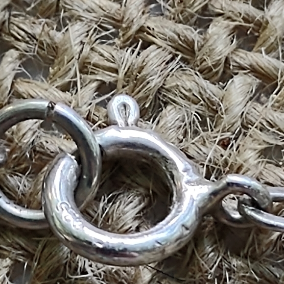 Sterling silver carnelian necklace 16" - Picture 7 of 7